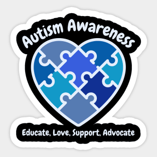 Autism Awareness heart Sticker